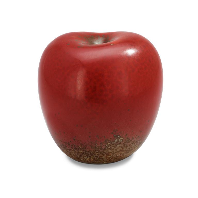 A Hans Hedberg faience apple, Biot, France.