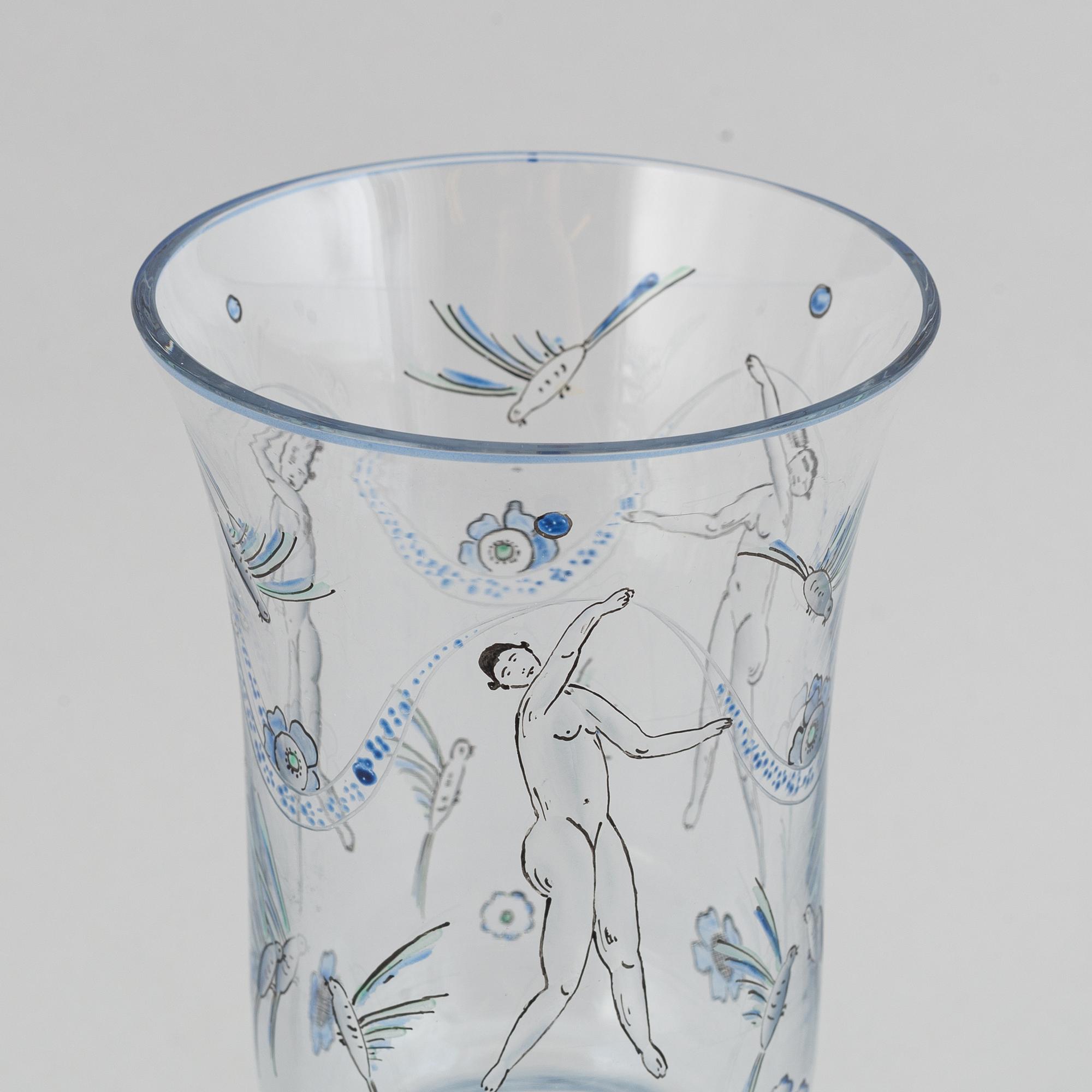 A Wiener Werkstätte glass vase, early 20th Century.