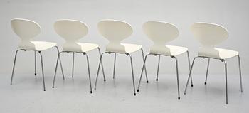 STOLAR, 5 st, "Myran", Arne Jacobsen, Fritz Hansen, 1978 och 1983.