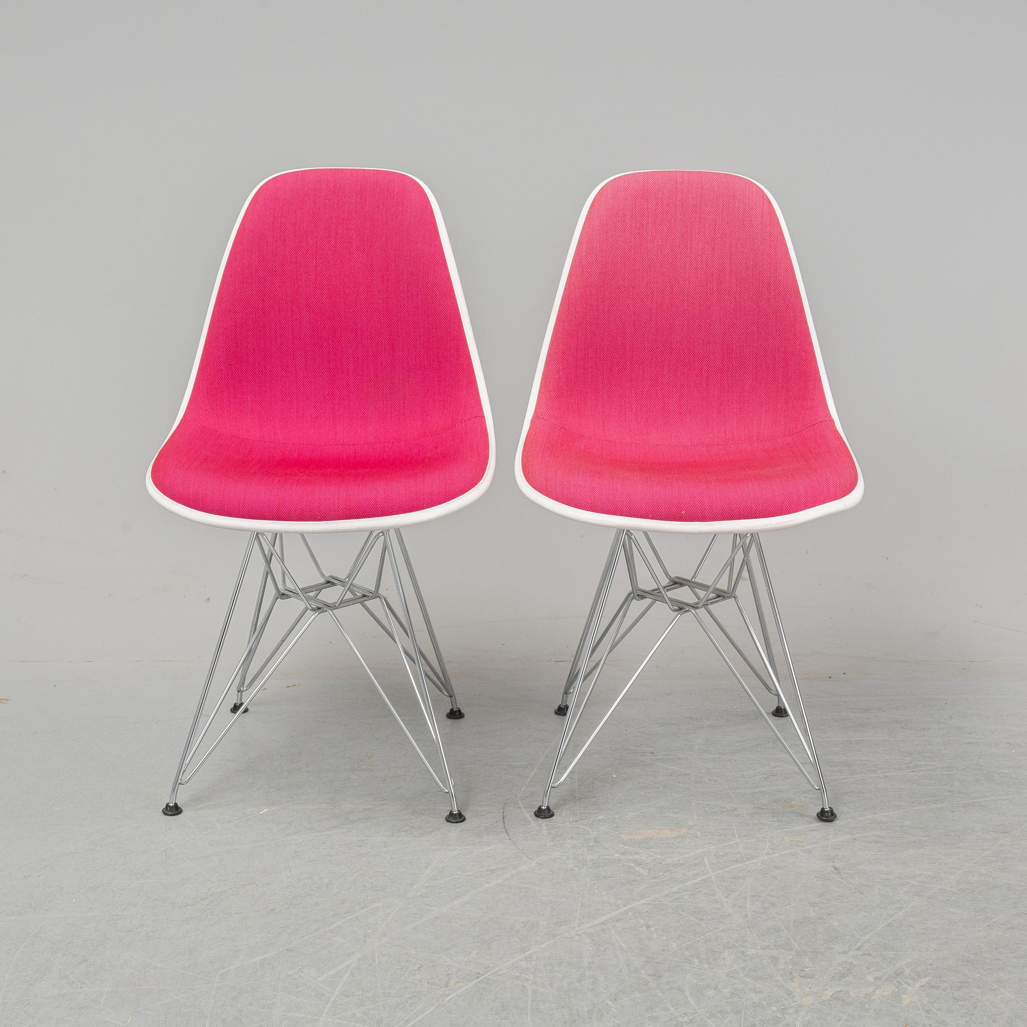 CHARLES AND RAY EAMES, six DSR chairs, Vitra, 2012.
