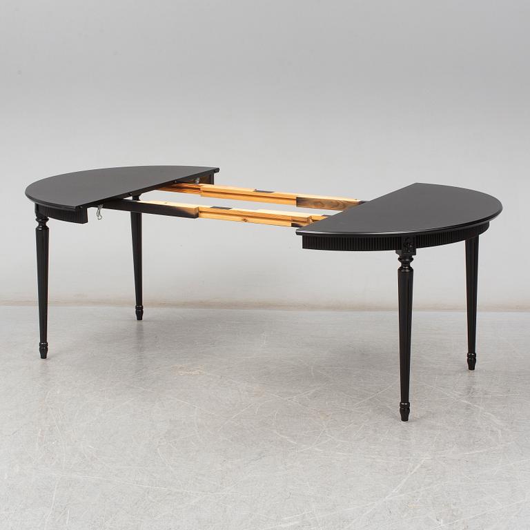 A gustavian style dining table, second half of the 20th century.