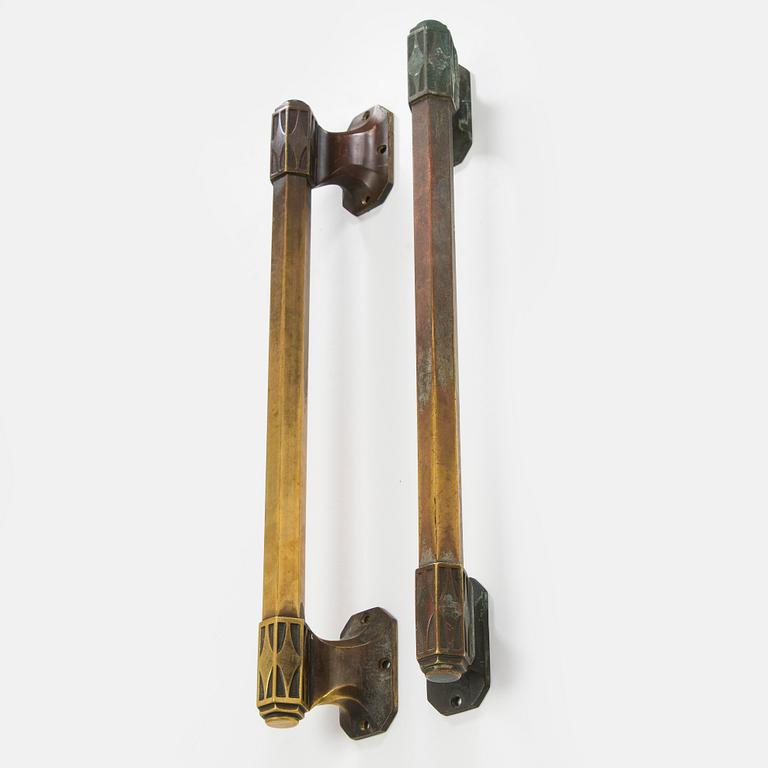 Door handles, 2 pcs, exterior and interior handles, 1920s.