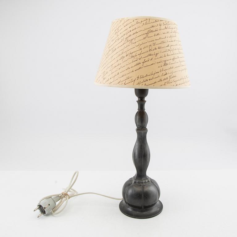 Just Andersen, table lamp 1940s pewter.