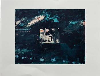 OLA BILLGREN, färglitografi, provtryck, sign o dat -83.