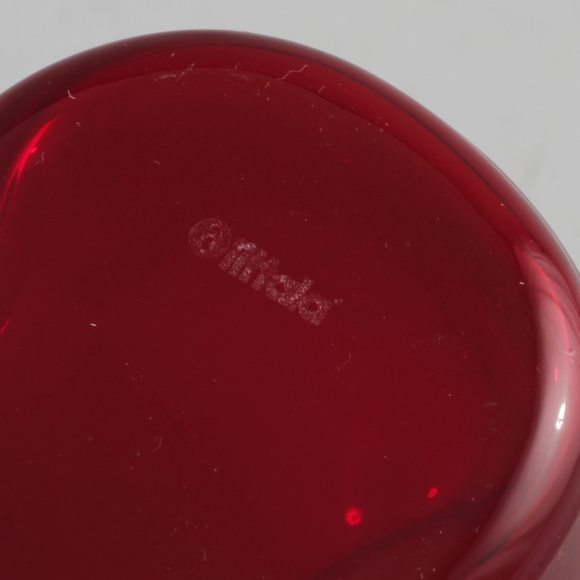 VAS, glas, Alvar Aalto, Iittala, stämpelmärkt Iittala.