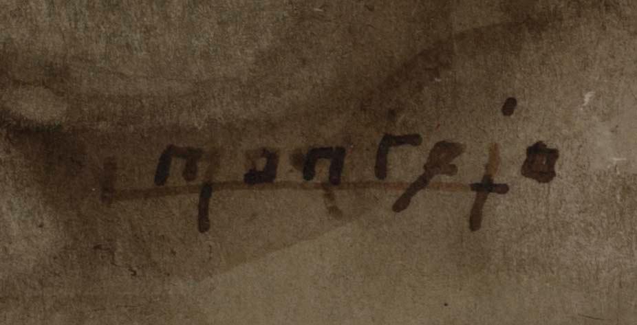 LORENZO MONTEJO, akvarell, signerad.