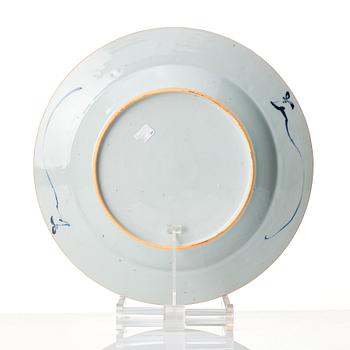 A set of five blue and white plates, Qing dynasty, Qianlong (1736-95).