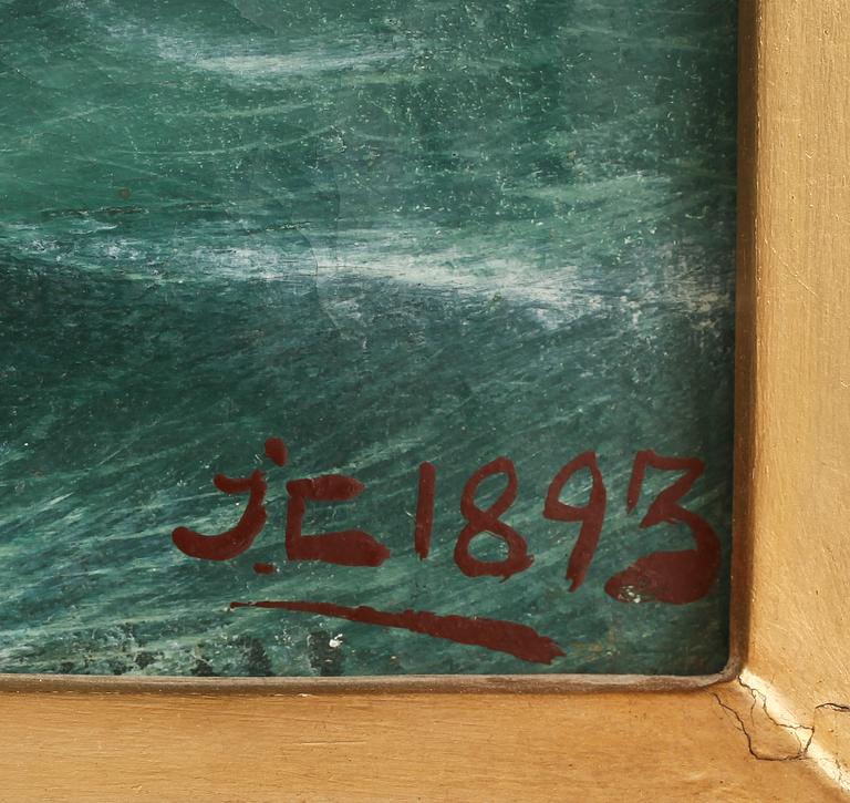 OKÄND KONSTNÄR, olja på duk, sign o dat 1893.