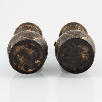 A pair of Persian vases, end of the 19th Century.
