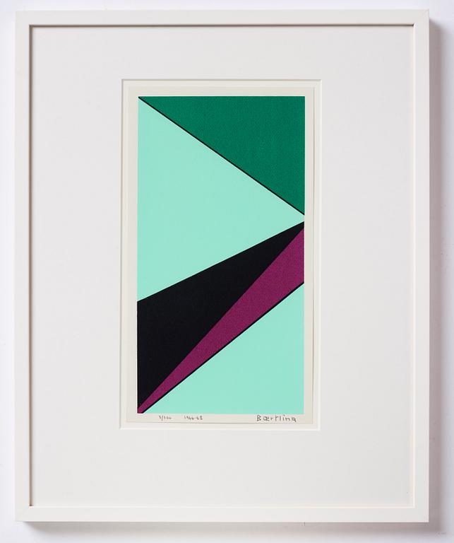 Olle Baertling, färgserigrafi, 1966-68, signerad 3/300.