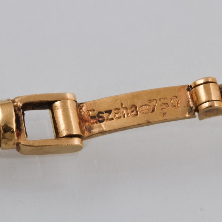 DAMARMBANDSUR, 18K guld, Omega. Vikt 17,3 gram.