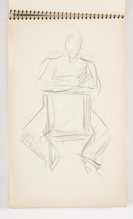 Lotte Laserstein, 3 skissböcker med blyertsteckningar.