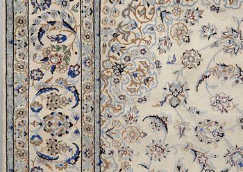 Matta, Nain, part silk, signerad, s.k. 9LAA, ca 307 x 205 cm.