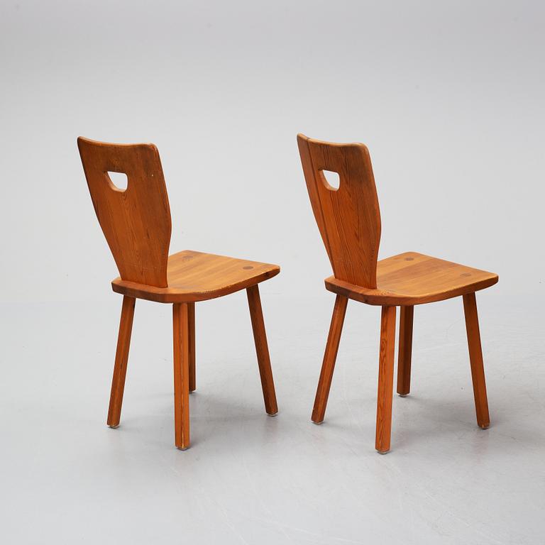 Carl Malmsten, a pine dining table and 6 chairs.