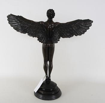 SKULPTUR, brons. Paris. "Ikaros", bär påskrift A.A Weinman.