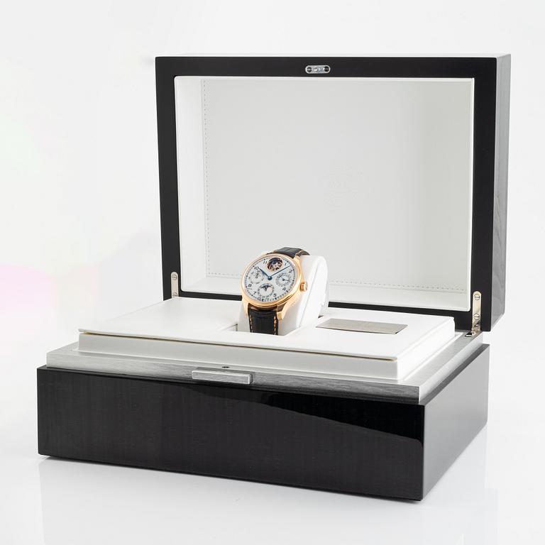 IWC, Portugieser Perpetual Calendar Tourbillon Edition “150 Years”, "18K Strap", ca 2018.