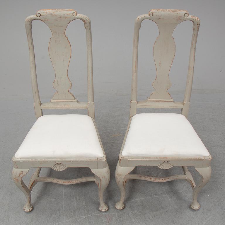 A set of 10 baroque-style chairs from around 1900.