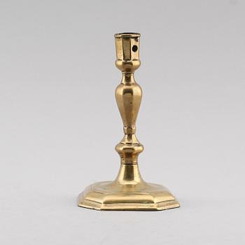 LJUSSTAKE, mässing, 1700-tal.