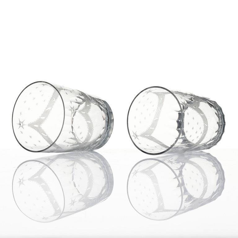 Selter glass, twelve pieces, Sweden circa 1800, Late Gustavian.