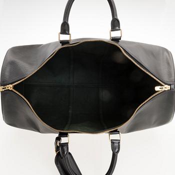 LOUIS VUITTON, Black Epi Leather Keepall 55 Bag.