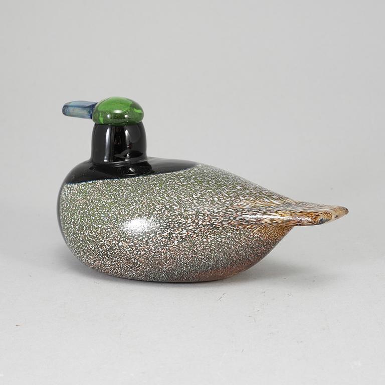 OIVA TOIKKA, a glass bird Male Duck (Sorsauros) 1994–2006. Signed O. Toikka Nuutajärvi.