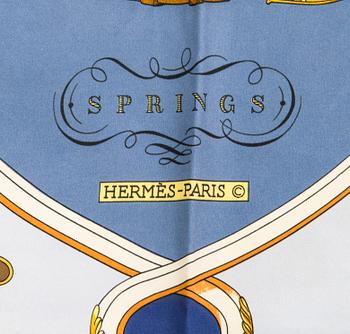 Hermès, A "Springs" silkscarf.