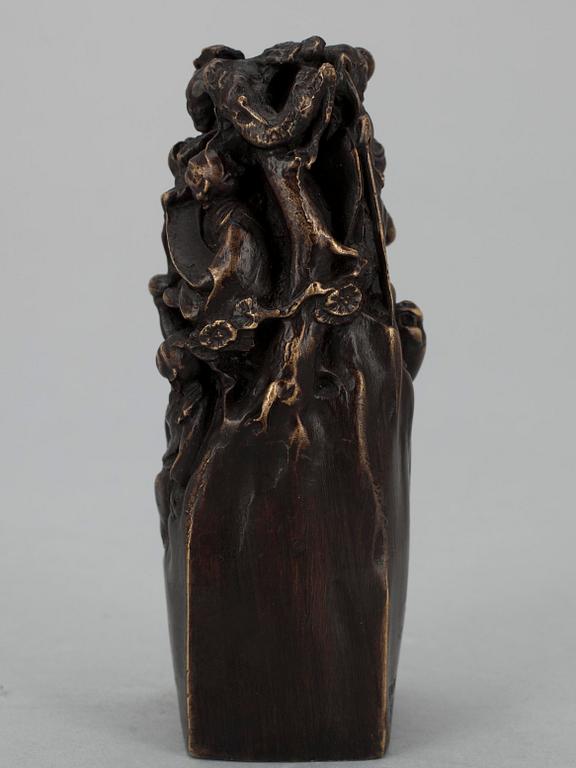 SKULPTUR, brons, sign. Fabr.C.F. Woerffel.