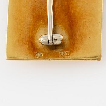 Arnaldo Pomodoro, a brooch, 18K gold with rubies, Italy 1962.