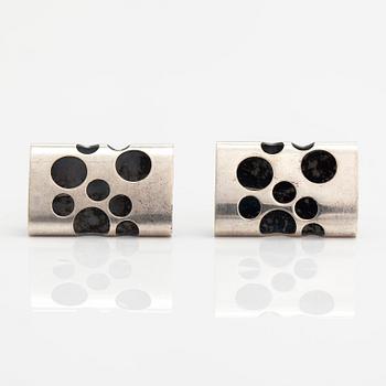 Elis Kauppi, A pair of silver cufflinks. Kupittaan kulta, Turku 1968.