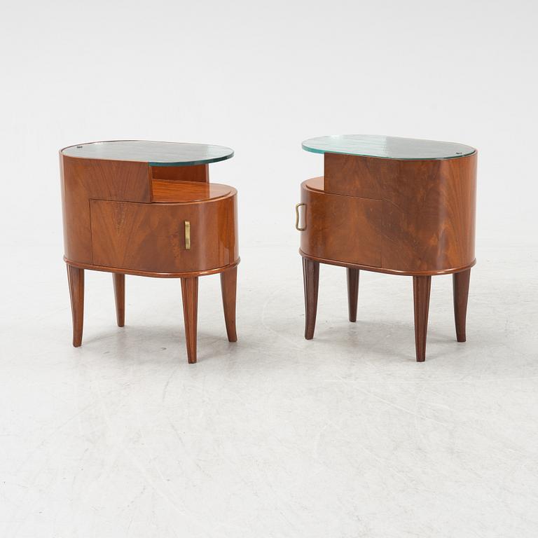 Axel Larsson, probably. A pair of Swedish Modern bedside tables, Svenska Möbelfabrikerna Bodafors, 1940's.