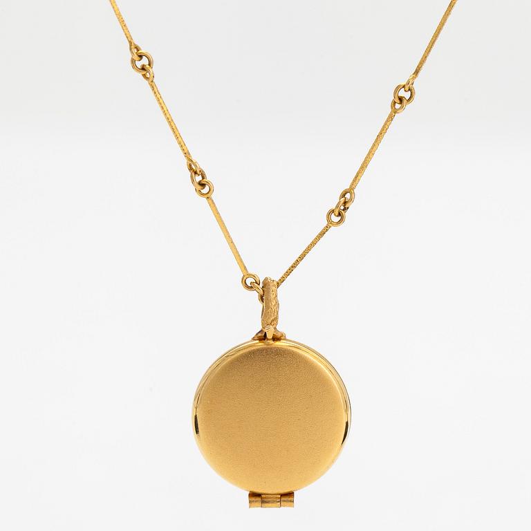 Björn Weckström, halsband/medaljong, "Semes", 14K guld, Lapponia 1976.