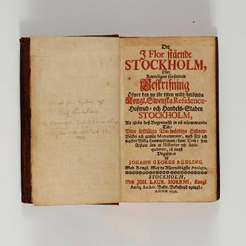 Johann Georg Rüding, Det i flor stående Stockholm, Stockholm 1731.