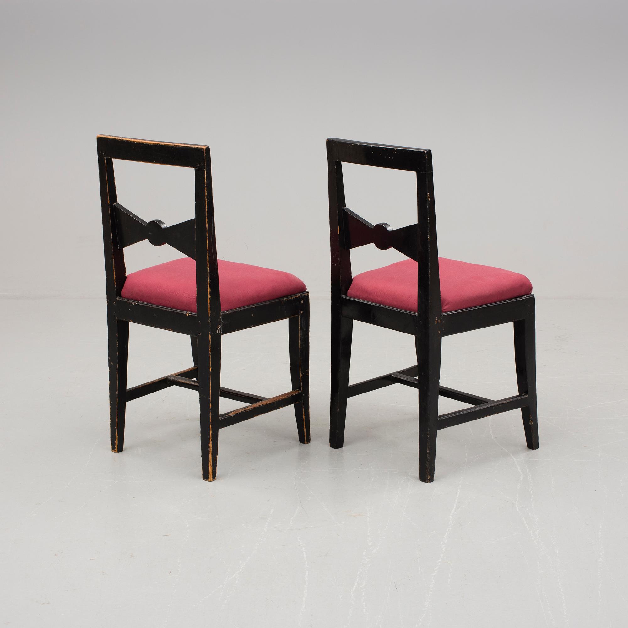 STOLAR, 6 st, allmoge, 1800-talets mitt.