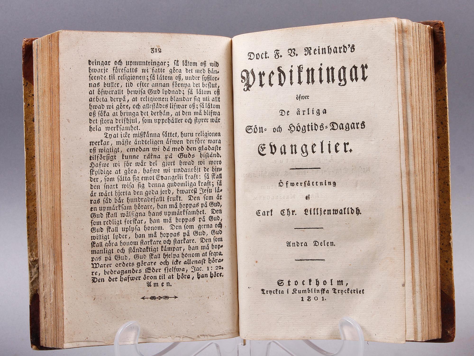 PARTI BÖCKER, 7 st, teologi, 1700-1800-tal.