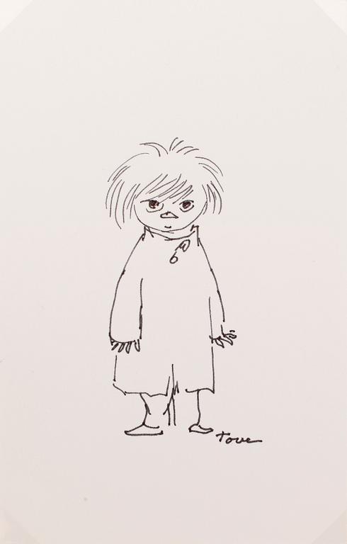 TOVE JANSSON, 4 tuschteckningar, sign Tove.