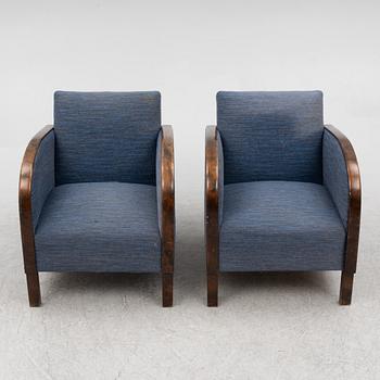 Fåtöljer, ett par, Art Deco / Funkis, 1900-talets första hälft.