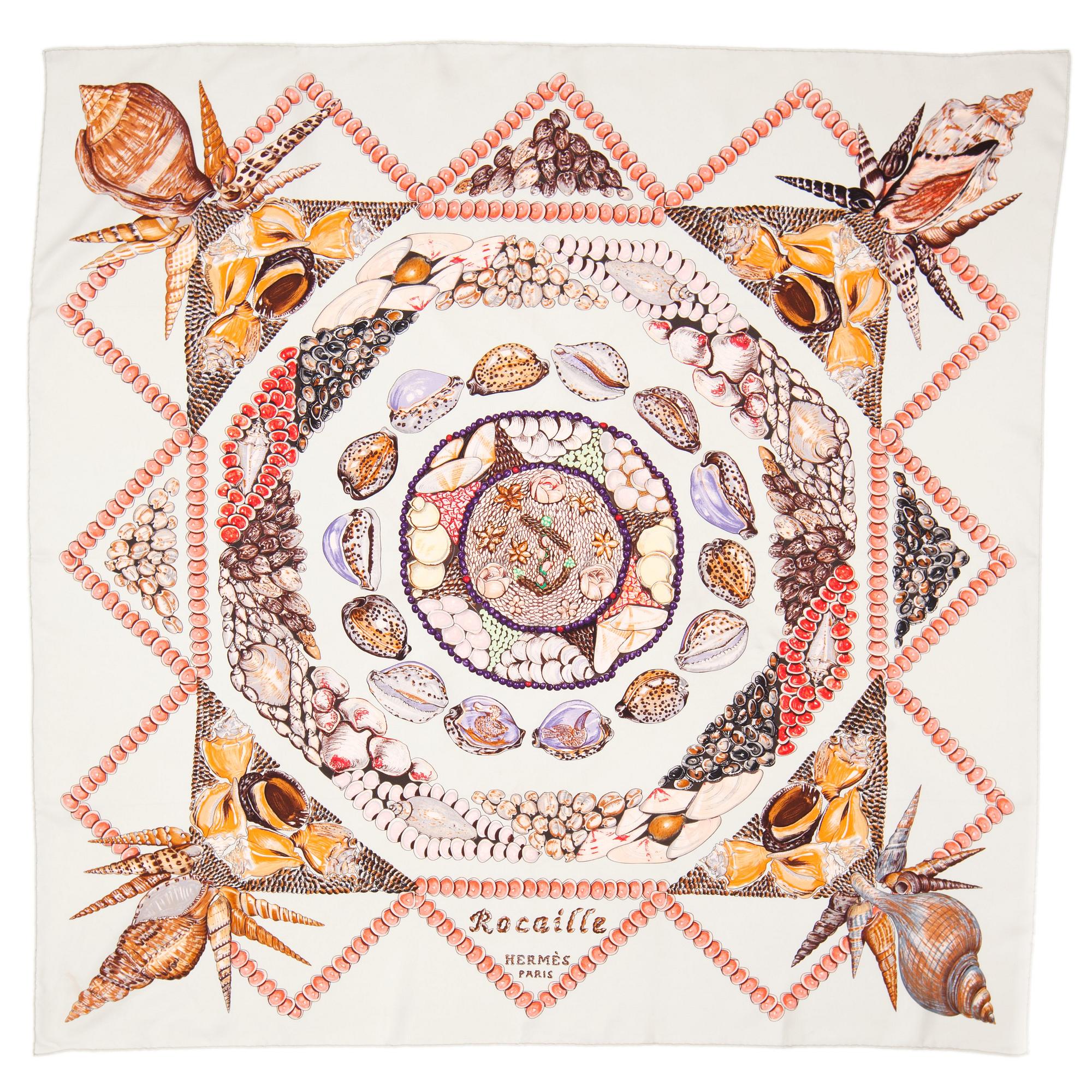 HERMÈS, a silk scarf, "Rocaille".
