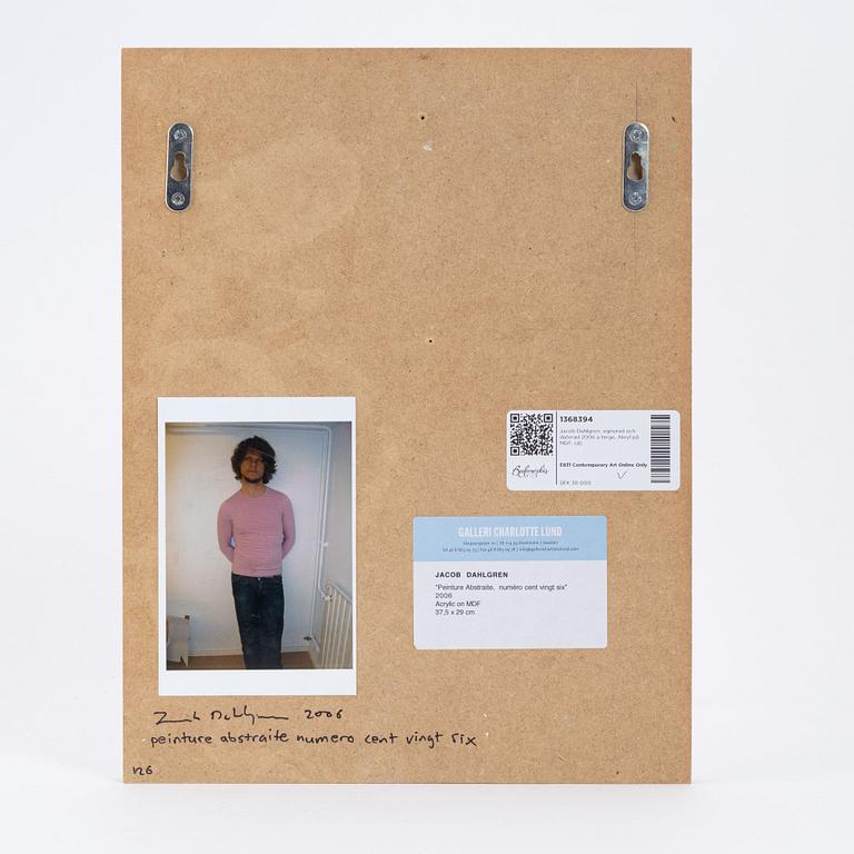 Jacob Dahlgren, signed and dated 2006 on verso. Acrylic on MDF.