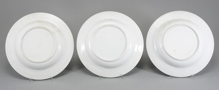 TALLRIKAR, 4 st, porslin, Kina, Jiaqing (1796-1820).