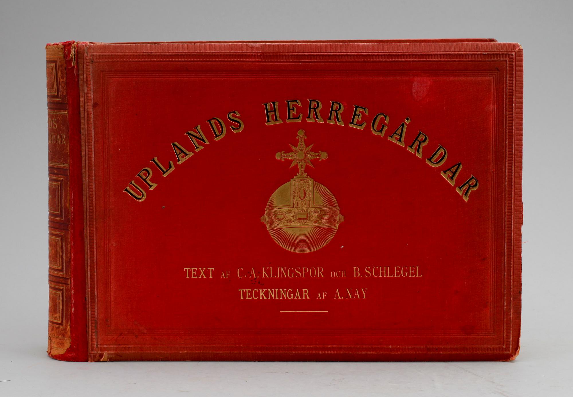 BOK: Uplands Herrgårdar af CA Klingspor och B Schlegel, F & G Beijers förlag 1881.