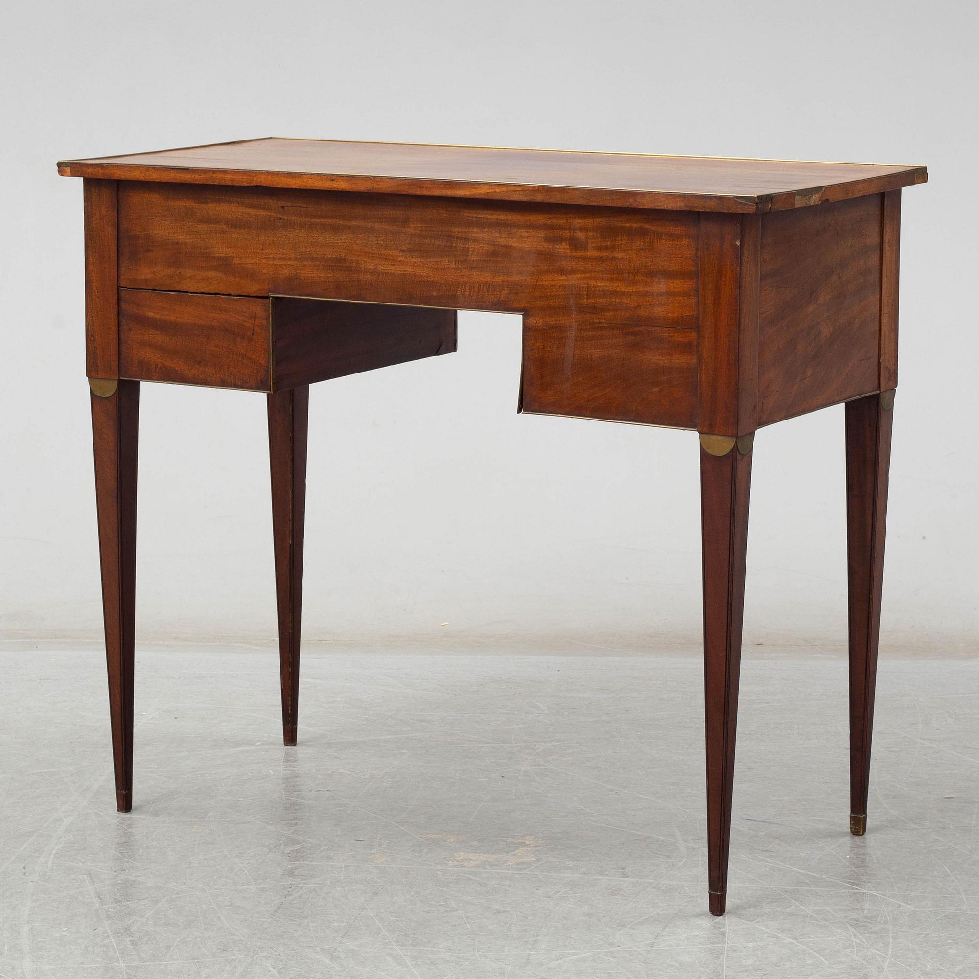 A Swedish late gustavian writing desk, late 18th century.