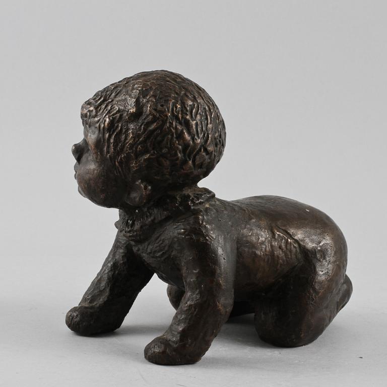 OKÄND KONSTNÄR, skulptur, brons, monogramsignerad.