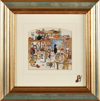 DIANE ELSON, blandteknik, signerad.