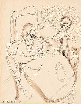 John Jon-And, tusch, signerad och daterad München 4/11 -21.