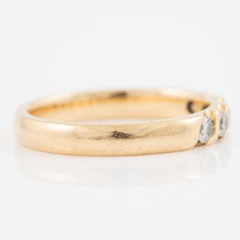 Ring, Engelbert, "ellips", 18K guld med fem briljantslipade diamanter.