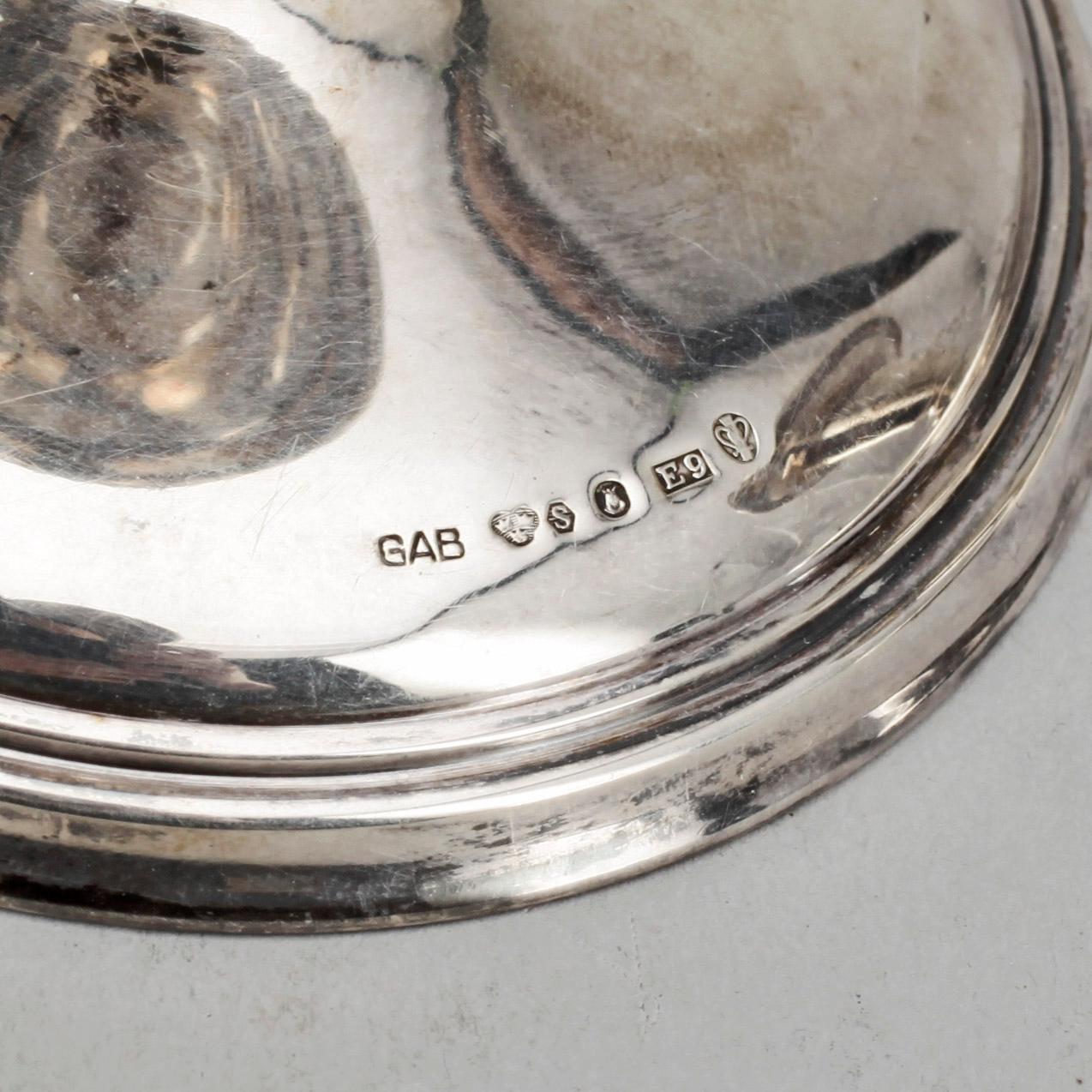 PARTI SILVER, 4 delar, bla guldsmeds aktiebolaget, Stockholm, 1900-tal. Silvervikt: ca 218 gram.