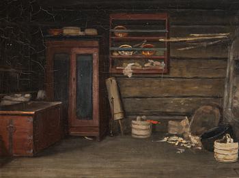 Arvid Liljelund, Cottage interior from Säkylä.
