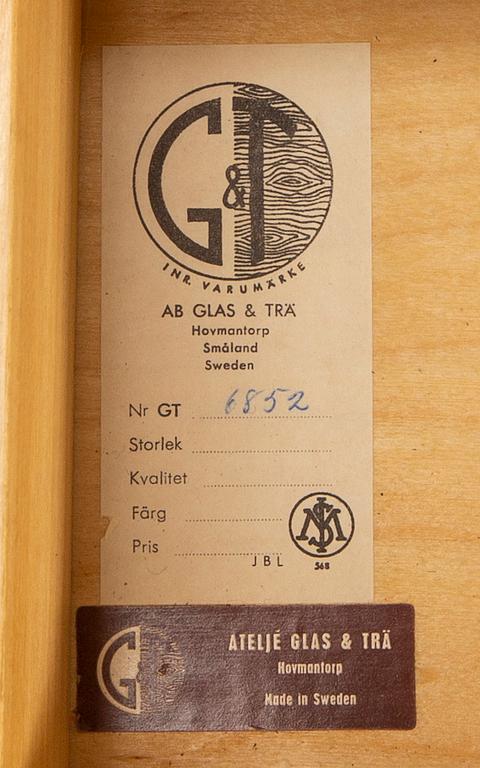 Hallmöbel, Glas & Trä, Hovmantorp, 1900-talets mitt, spegel, byrå.