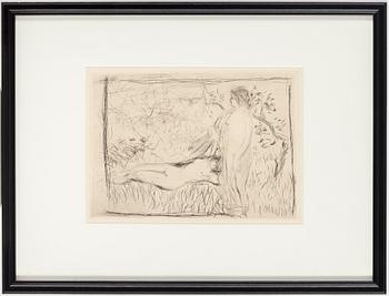 Pierre Bonnard · PIERRE BONNARD, etchning, signed in plate.