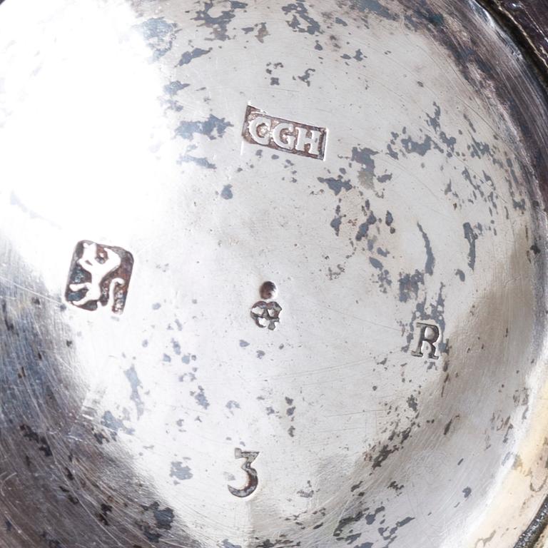 A pair of Swedish 19th century silver beakers, mark of CG Högstedt, Kalmar 1823.